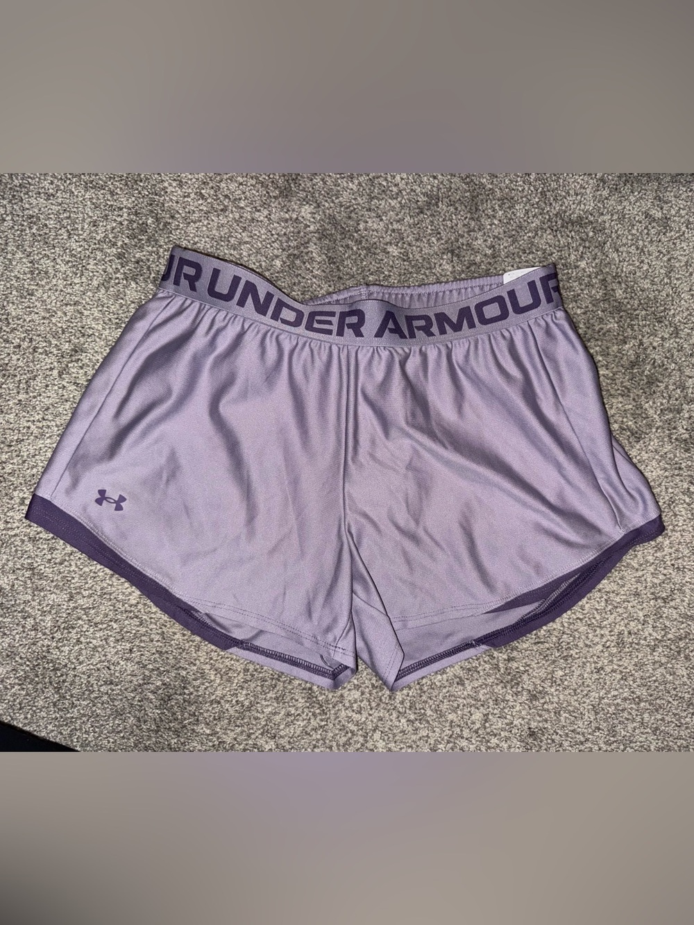 Under Armour Lavender Athletic Shorts with Logo Waistband